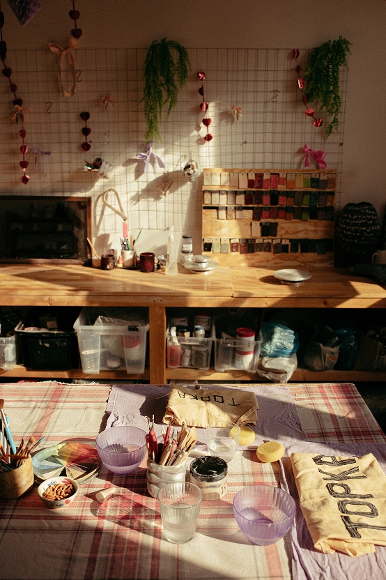 Cozy kitchen workspace